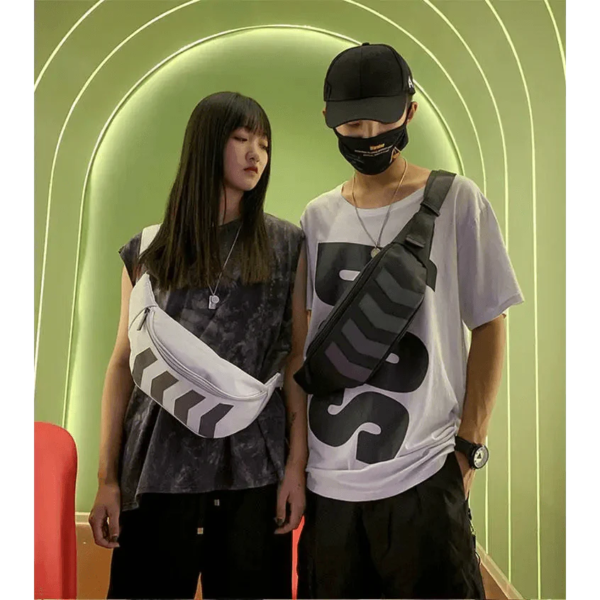 Iridescent Reflective Waist Bag - Stylish Chest Pack for Travel & Festivals - Korvel