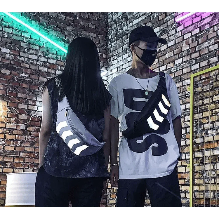 Iridescent Reflective Waist Bag - Stylish Chest Pack for Travel & Festivals - Korvel
