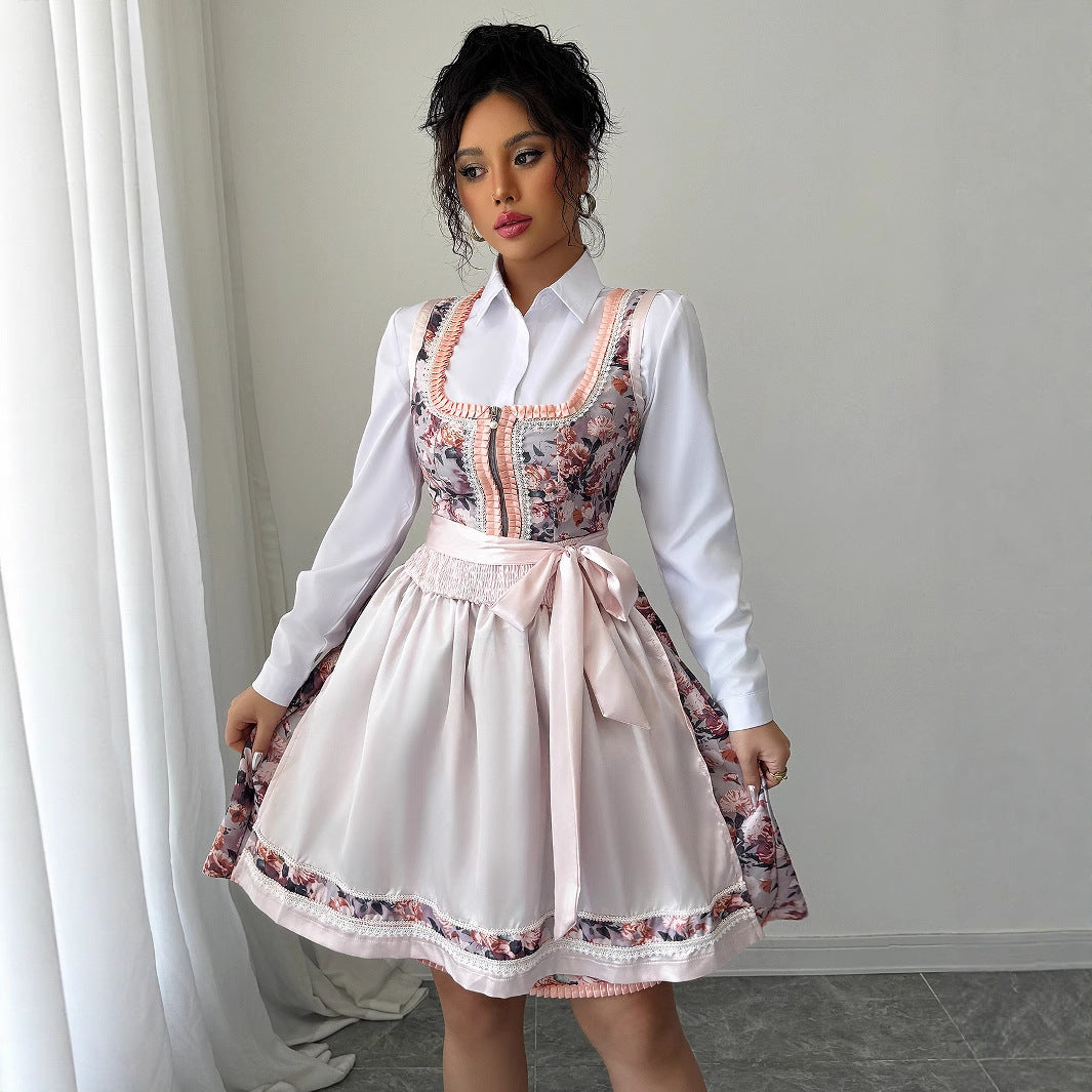 Robe Jupe Éléguante à Fleurs