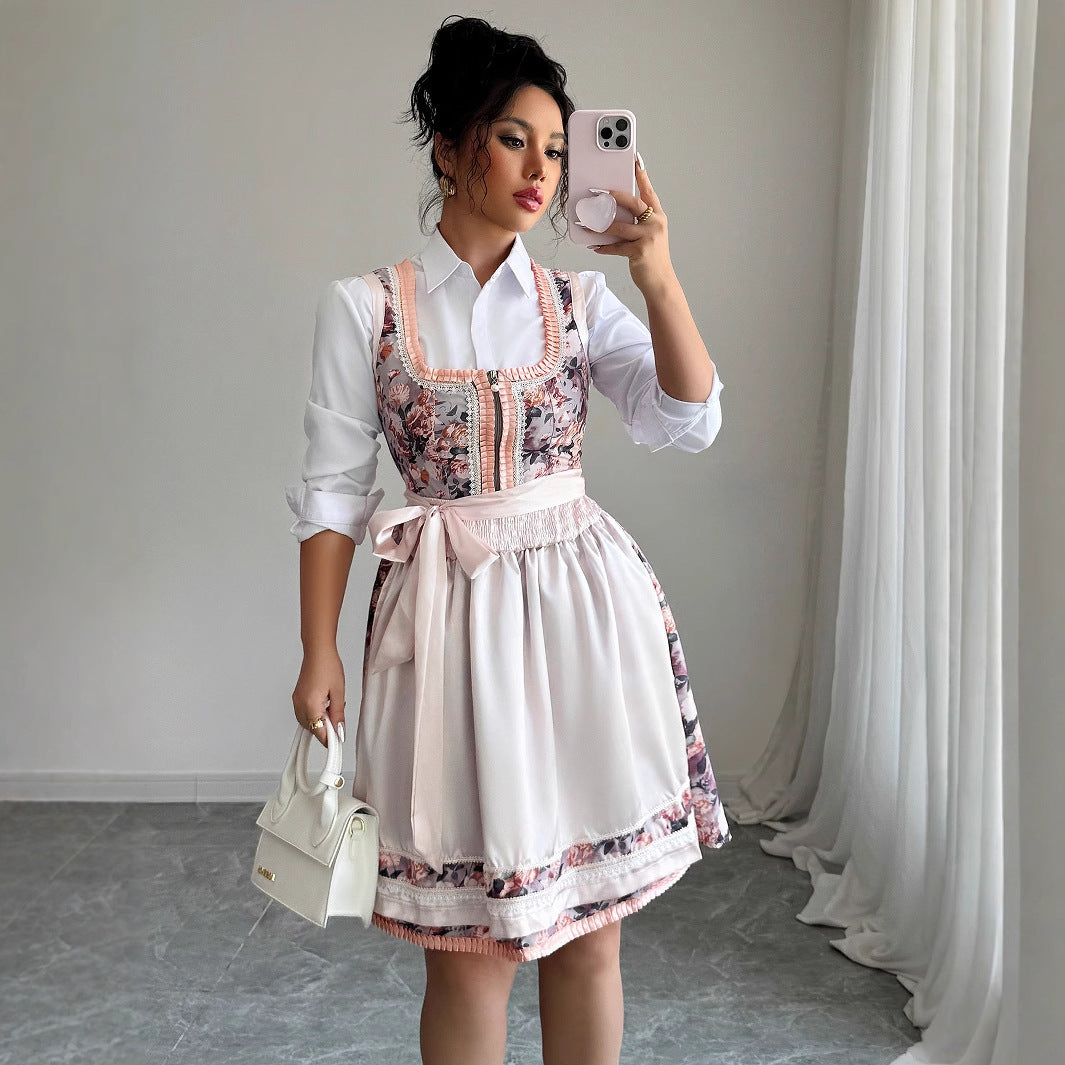 Robe Jupe Éléguante à Fleurs