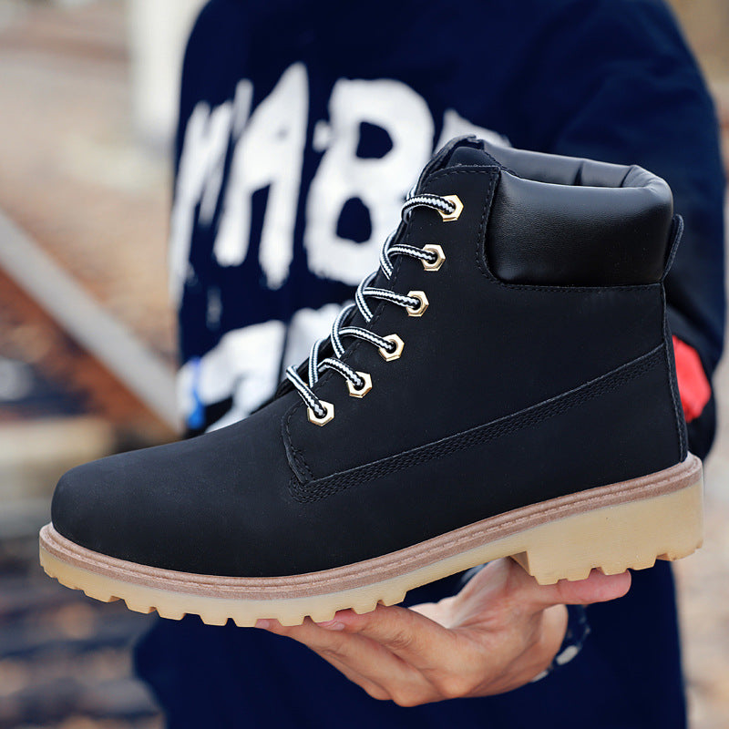 Fashionable high top Martin boots for men casual Baotou workwear shoes autumn and winter men's boots - Korvel