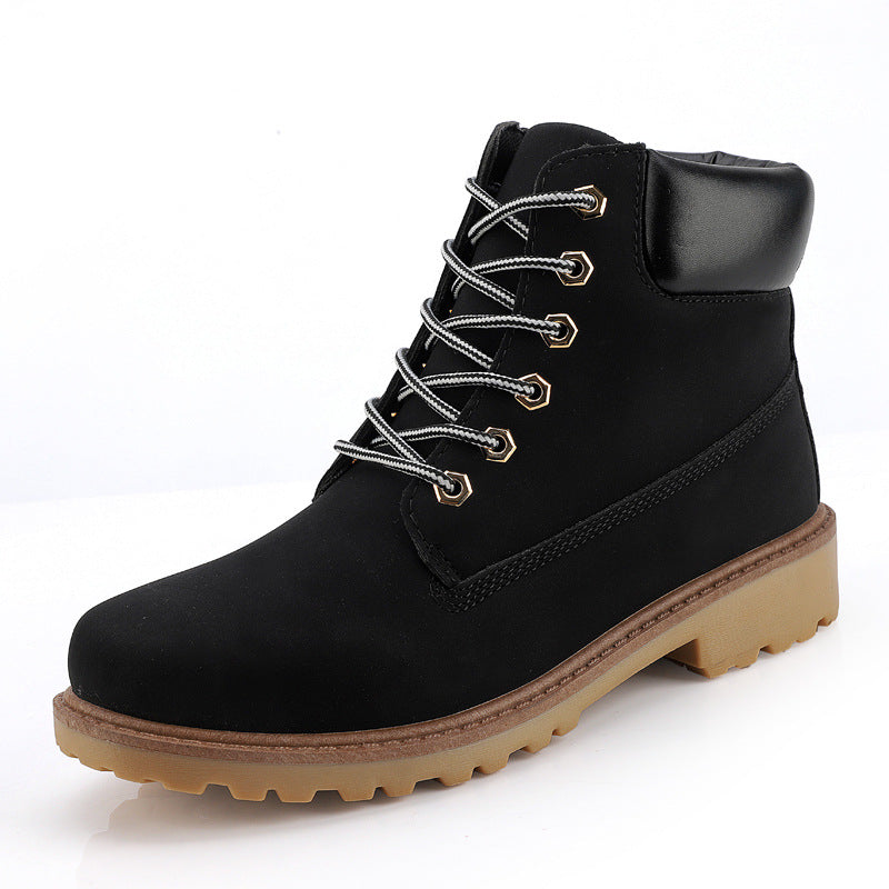 Fashionable high top Martin boots for men casual Baotou workwear shoes autumn and winter men's boots - Korvel