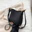 Fashionable Large Capacity Simple One Shoulder Crossbody Bag Retro Texture Bucket Bag Women's Bag - Korvel