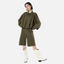 Fashionable lazy suede jacket bomber jacket shorts back skirt jacket set - Korvel