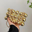 Trendy Mini Lipstick Crossbody Bag with Pearl Chain