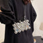 Trendy Mini Lipstick Crossbody Bag with Pearl Chain