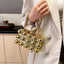 Trendy Mini Lipstick Crossbody Bag with Pearl Chain