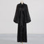 Fashionable niche design bat sleeve lace up pleated dress for women - Korvel