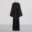 Fashionable niche design bat sleeve lace up pleated dress for women - Korvel