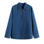 Fashionable retro long sleeved lapel denim shirt top - Korvel