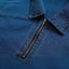 Fashionable retro long sleeved lapel denim shirt top - Korvel