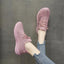 Fashionable running shoes with soft soles trendy fly woven mesh Korean version casual sports single shoes - Korvel