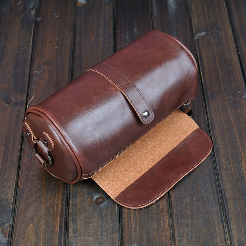 Fashionable Single Shoulder Cylinder Bag Retro Trendy and Personalized Creative Cylinder Bag - Korvel