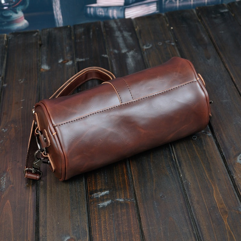 Fashionable Single Shoulder Cylinder Bag Retro Trendy and Personalized Creative Cylinder Bag - Korvel
