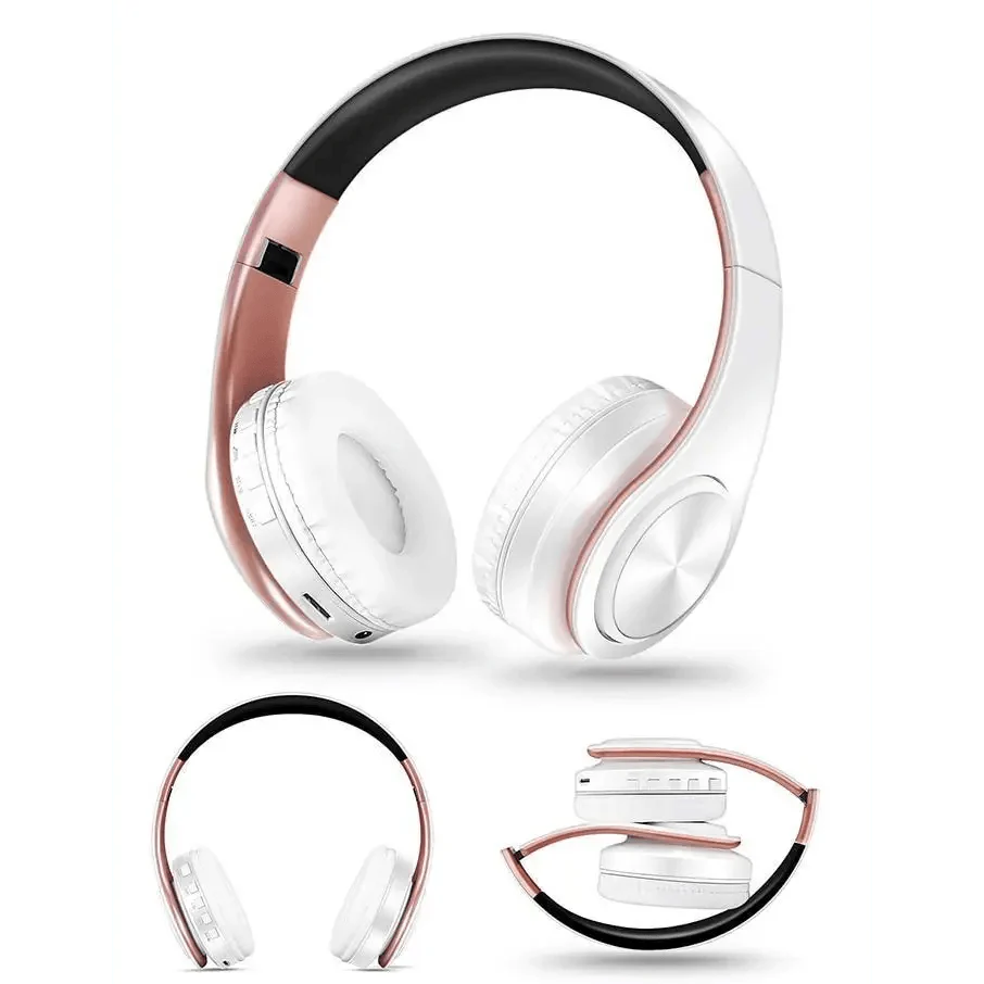 Stylish Bluetooth Over-Ear Headphones - Foldable & Portable