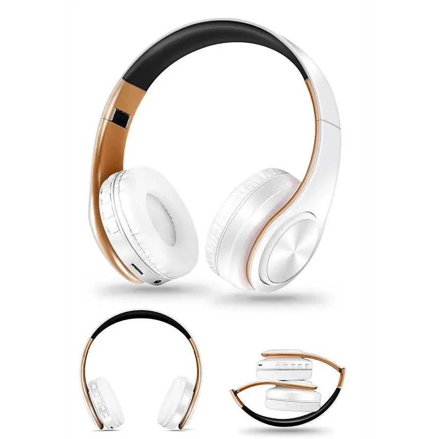 Stylish Bluetooth Over-Ear Headphones - Foldable & Portable