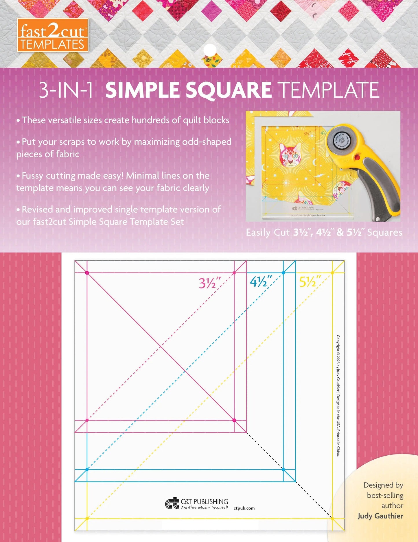 modèle carré simple 3-en-1 fast2cut