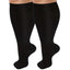 Fat and enlarged black fat compression socks super wide calf and knee length socks men's and women's pressure socks 2XL-7XL - Korvel
