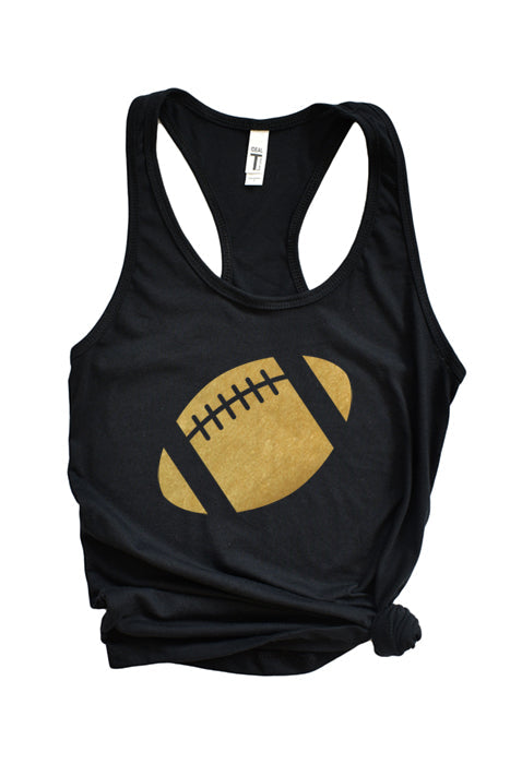 Golden Football Racerback Tank Top