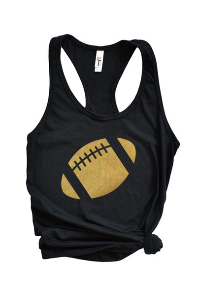 Golden Football Racerback Tank Top