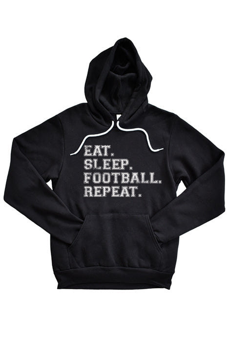 Eat Sleep Football Repeat fb0028_hoodie - Korvel