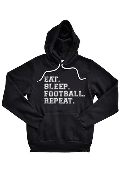 Eat Sleep Football Repeat fb0028_hoodie - Korvel