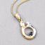 Pendentif en saphir bleu véritable de 0,19 carat en argent sterling