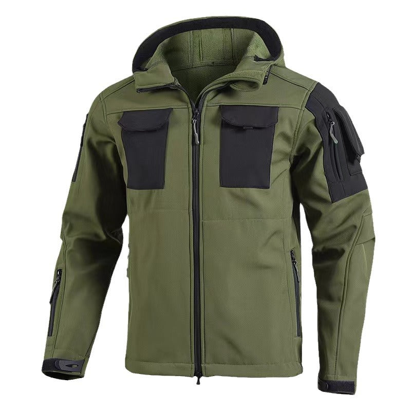 Chaqueta a Prueba de Viento Forrada de Forro Polar Soft Shell Beetle Top