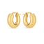 14k Yellow Gold Small Puffy Hoop Earrings