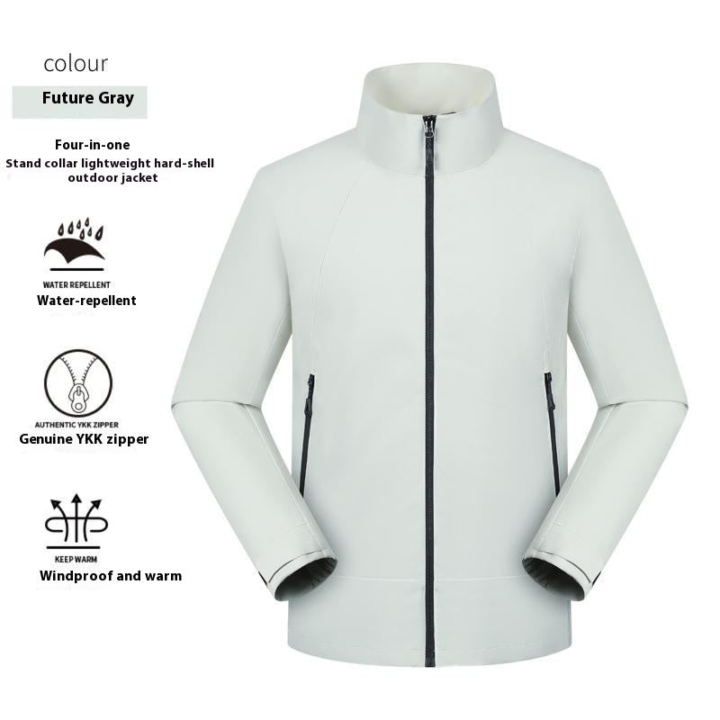 Thin Waterproof Stand Collar Jacket for Men