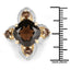 14K Yellow Gold Plated Smoky Quartz Cocktail Ring