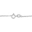 Collier Pendentif Courbe Bypass en Argent Sterling .925 avec Accent de Diamant