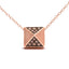 Collier Pendentif en Diamant Marron en Or Rose 14K - 18"