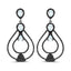 8.81 Carat Blue Topaz & Black Spinel Sterling Silver Earrings