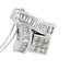 Collier Pendentif en Diamant en Or Blanc 14K avec Géométrie Mixte