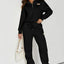 Ensemble actif à col zippé et pantalon à cordon