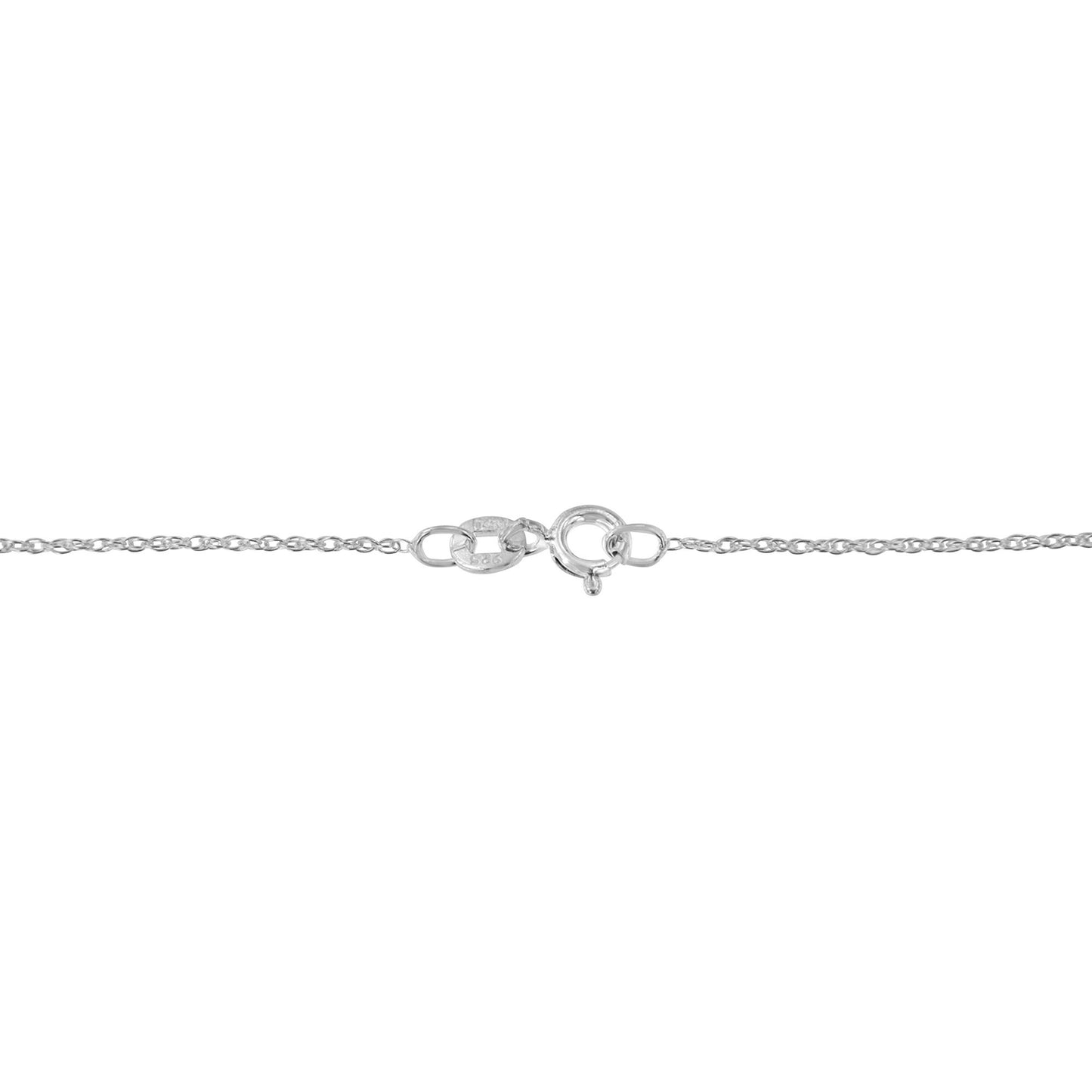 Collier Pendentif en Cœur en Argent Sterling Double Rang avec Diamants .925