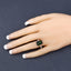 6.16 Carat Green Tourmaline & Diamond 14K White Gold Ring