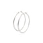 14k White Gold Polished Hoop Earrings - 40 mm