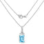 9.99 Carat Genuine Swiss Blue Topaz Pendant in Sterling Silver