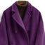 Manteau long slim en laine double face pour femmes