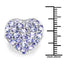 Bague en argent sterling avec tanzanite véritable de 3,96 carats