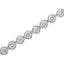 .925 Sterling Silver Diamond Bezel Design Link Bracelet - 7.25"