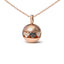 Collar con colgante de corazón de diamantes en negro y blanco de oro rosa de 18 quilates