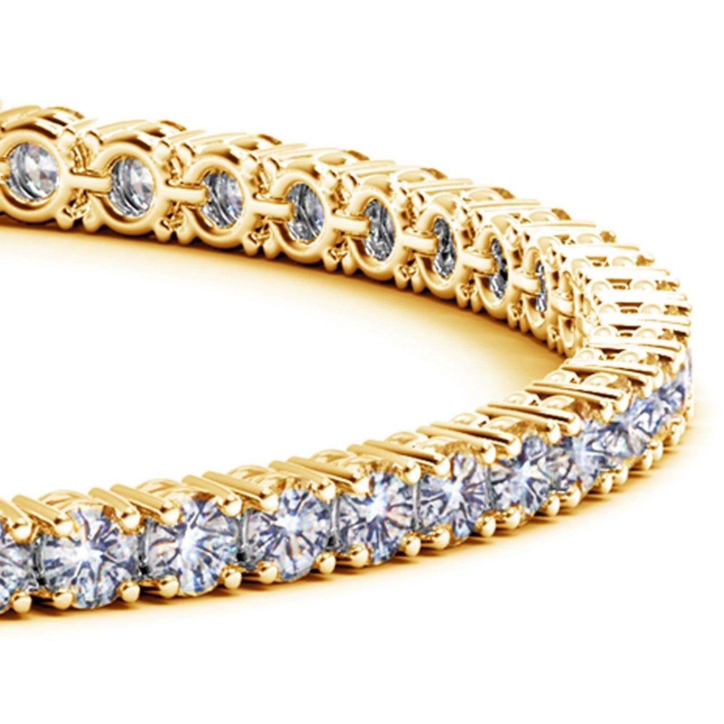 Lab Grown Diamond Tennis Bracelet in 14k Yellow Gold