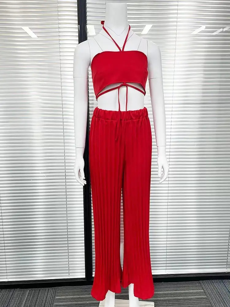 Ensemble jupe et haut uni pour femmes printemps 2023