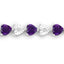 Bracelet en argent sterling avec améthyste et diamants de 6,59 carats