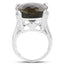 17.17 Carat Genuine Labradorite and White Topaz Sterling Silver Ring