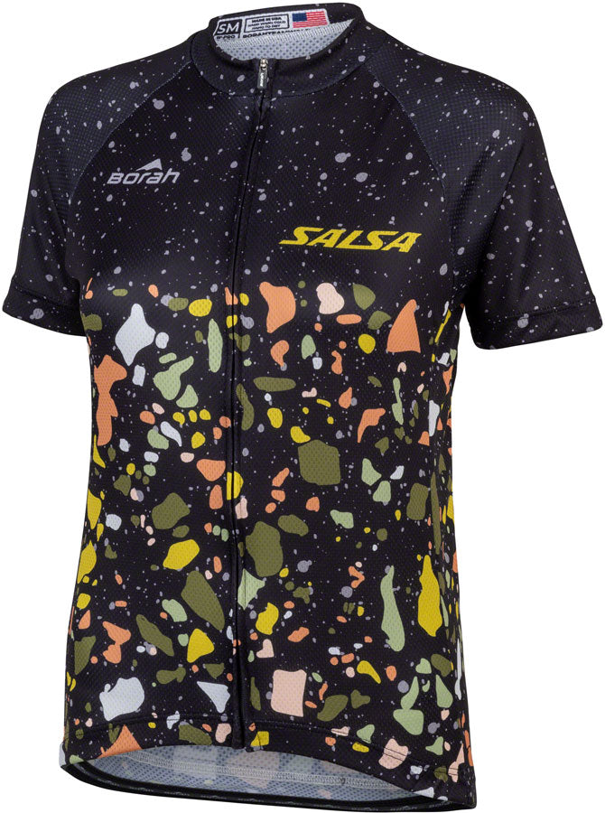 Jersey Terrazzo de Salsa para Mujeres - Grande Negro