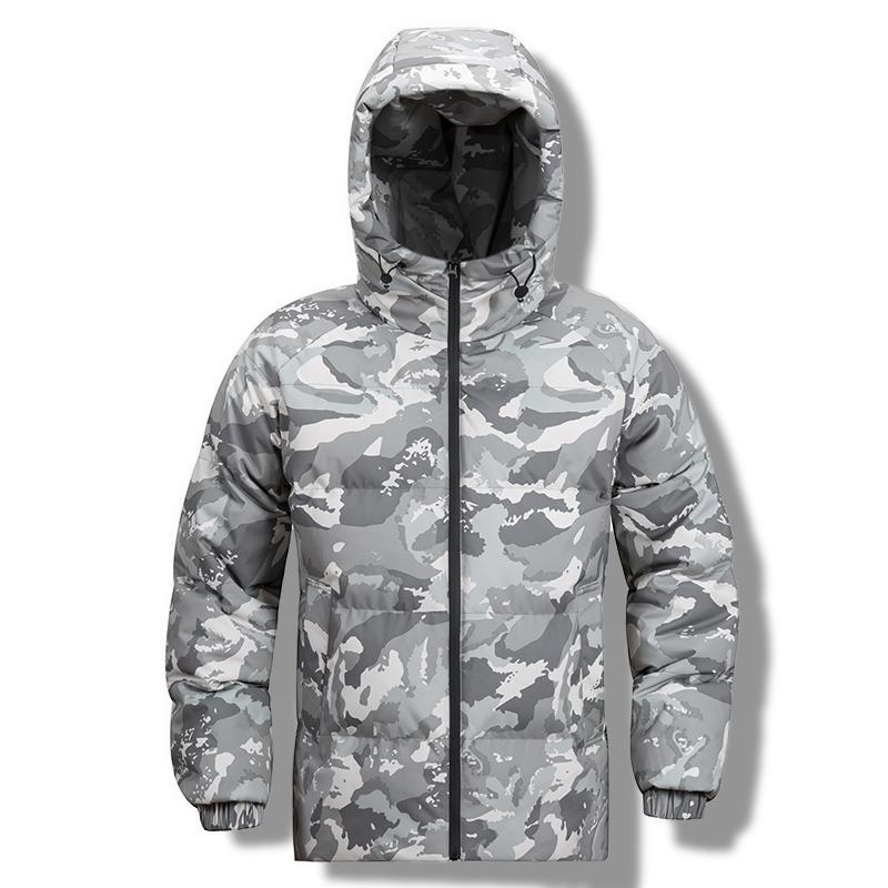 Men's Hooded Camouflage Parka - Waterproof & Warm
